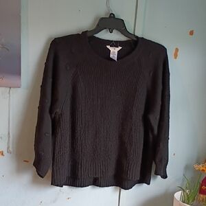 Terra & Sky Black Knit Top